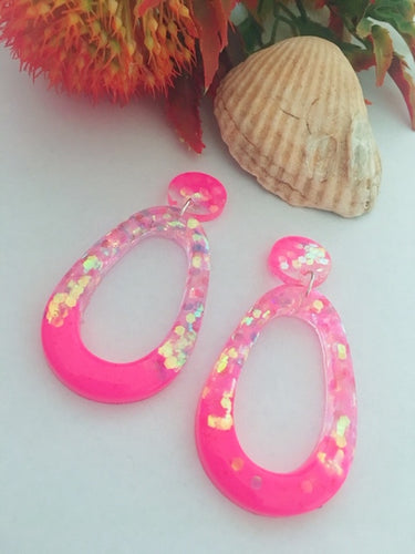 Pink Mermaid Dangle Earrings